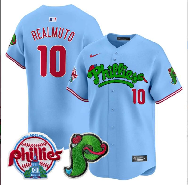 Men Philadelphia Phillies #10 Realmuto blue Limited 2024 MLB Nike jersey
